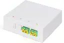 DIGITUS Caja FTTH - 2X LC/APC Dúplex con obturador - Fibra óptica monomodo - Caja de empalme de fibra óptica integrada - Clase de protección IP45 - Montaje en pared o en carril DIN - Blanco