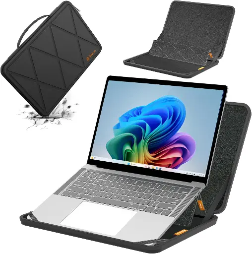 Smatree MS35 Funda Protectora rígida de EVA con Soporte Compatible para 13,8 Pulgadas Microsoft Surface Laptop Copilot+PC, Microsoft Surface Laptop 7, para 13,3 Pulgadas DELL Latitude 7340 or 2-in-1