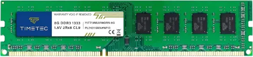 [B0CVNMVVSX] Timetec 8 GB DDR3 1333 MHz PC3-10600 sin ECC sin búfer 1.5 V